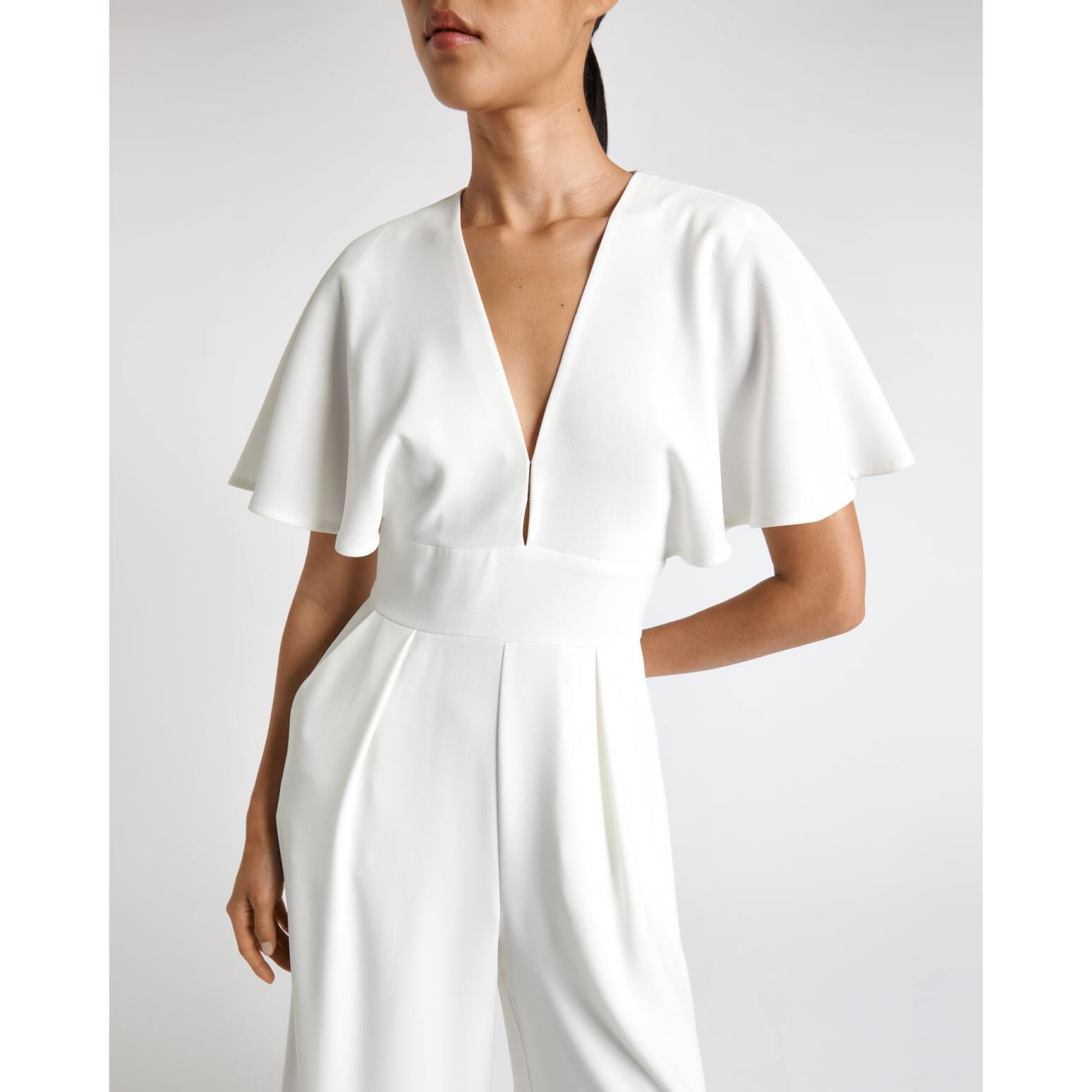 Cue Deep V neck Jumpsuit Ballantynes Department Store